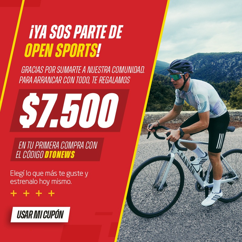 Bienvenido a Open Sports ¡7.500 de regalo!