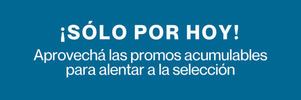Solo por hoy. Aprovechá las promos acumulables para alentar a la selección